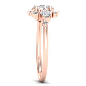 Anillo REYES, el más vendido, de oro sólido de 14K con diamantes cultivados en laboratorio CVD HPHT, con múltiples piedras, hecho a mano, regalo de boda, joyería fina para mujer. - Product Image 3