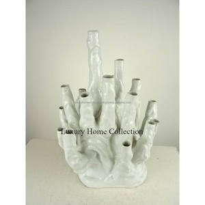 Juego de 3 jarrones de flores hechos en madera, decoración de mesa y hogar de aspecto Vintage bien pulido para bodas y suministros de centro de mesa de Hotel - Product Image 3