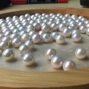 Boucles d'oreilles en perles d'eau douce en or 18 carats et argent S925 de luxe, personnalisées par le fabricant, perles lâches à forte luminosité, bricolage - Product Image 4