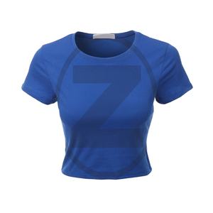 Camisetas extra cortas 100% de algodón para mujer, tops cortos sexys a la moda, ropa de calle de verano para chica, venta al por mayor - Product Image 1