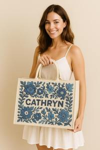 Bolso de mano hecho a mano con cuentas y diseño floral para eventos nocturnos, bolso tote con bordado de cuentas, gran capacidad y bolsillo interior. - Product Image 5