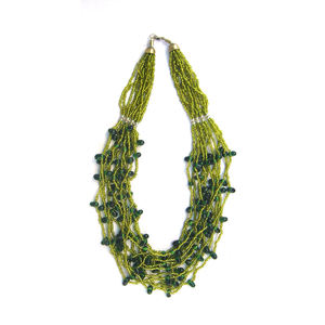 Collier élégant indien multicolore en perles de verre en forme de cœur, fait main, bijoux de fête pour femmes, meilleur prix de gros, collection en vrac - Product Image 2
