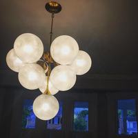 Lustre suspendu en verre artistique moderne fait main avec LED pour villa, escalier, salon, salle à manger