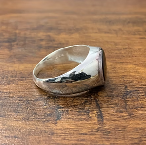 Bague unisexe en onyx noir, argent 925, minimaliste, à porter tous les jours, idéale pour les cadeaux, toutes occasions - Product Image 3