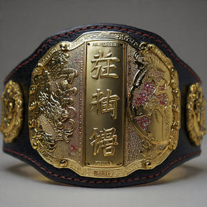 Cinturón de Campeonato de Boxeo de Cuero Dorado, Cinturones de Campeón Personalizados, Cinturón de Campeonato de Cuero Genuino Dorado Popular - Product Image 5