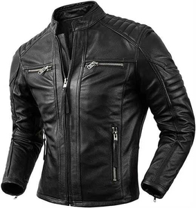 New Design Men's Wool Motorcycle <b>Jacket</b> Slim Fit Other Collar Quick Dry Breathable Winter Style Moto <b>Biker</b> <b>Jacket</b> - Product Image 1