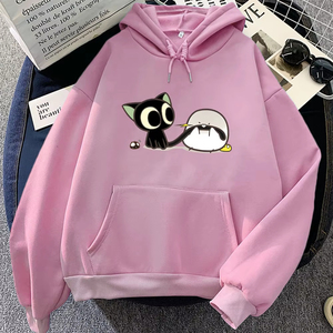 Sweat-shirts à capuche pour femmes, nouvelle qualité, impression animée Luo Xiao Hei Cat, sweats à capuche LuoXiaoHei Manga Cartoon, sweats décontractés Kawaii pour filles - Product Image 6
