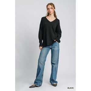 Suéter de Lana Veloro Umgee para Mujer, Color Negro, Talla S - Product Image 6