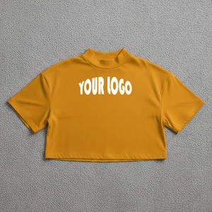 Custom Women's Cotton Polyester Embroidery Crop Tops Long Sleeve T Shirts Oversized Loose Off the Shoulder Sweatshirts for Lady - Product Image 5