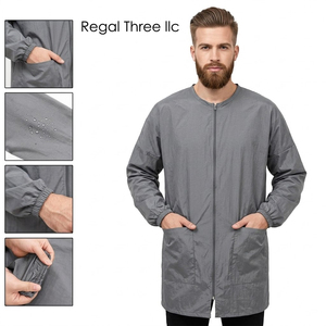 Chaqueta Impermeable de Barbero con Cremallera, Bata de Peluquería y Salón de Manga Larga, Top de Peluquería, Delantal de Barbero, Top para Cortar el Cabello para Hombres - Product Image 6