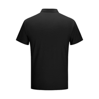 Chemise à manches courtes pour homme, col en V, noire, anti-rides, séchage rapide, respirante, 100% coton, coupe classique, décontractée, sport, golf, écologique
