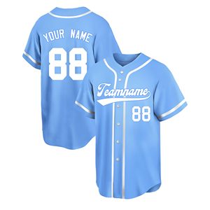 Vêtements de sport, maillot de baseball 100% polyester, respirant, séchage rapide, évacuation de l'humidité, impression du nom de l'équipe, adulte unisexe - Product Image 1