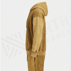 New Arrival Men's Acid Wash <b>Tracksuit</b> Classic Style Customizable Heavyweight Flare Stacked Design Logo Customized Color - Product Image 3