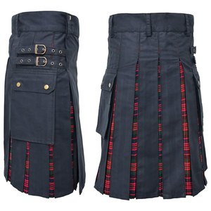 Venta al por Mayor de Kilt Escocés Híbrido para Mujer, Tela de Algodón, Tartán Macdonald, Plisado, con Correas de Cuero Ajustables y Hebillas - Product Image 6