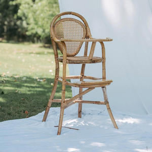 Sillas altas directamente del fabricante, silla de alimentación para bebés de ratán natural, trona para niños pequeños - Product Image 4
