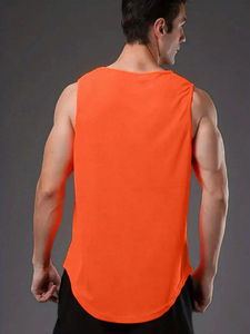 Custom Colors Breathable Knitted Sportswear Sleeveless Tank Top Men's 94% Cotton 6% Spandex Relaxed Fit Bodybuilding Stringer - Product Image 4
