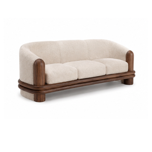 Sofá de Tres Plazas de Madera de Teca Sólida de Primera Calidad, Muebles Contemporáneos para Salón, Hotel, Villa o Apartamento - Product Image 2