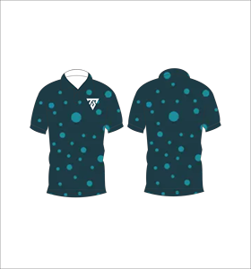 Camisa Polo de Manga Corta para Hombre, Color Verde Azulado Oscuro, con Diseño de Puntos, Sublimación Personalizada, Informal, Transpirable, Ligera, para Golf - Product Image 3