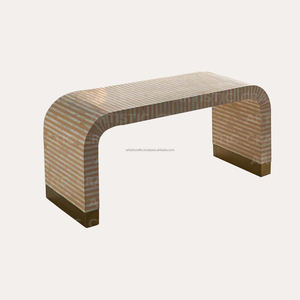 Conception scénarisée Incrustation d'os Meubles de salon Motif géométrique Table basse Artisanat artistique Meubles décoratifs pour la maison - Product Image 1