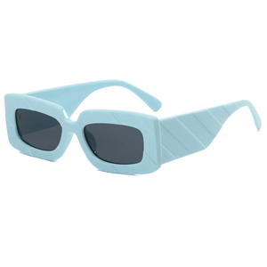 Eyewear Fashion 2025 Cheap Plastic Rectangle Retro Thick <b>Frame</b> Women Sunglasses - Product Image 2