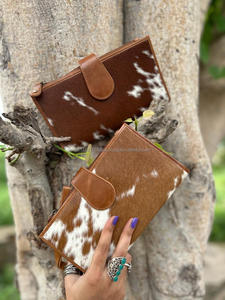 ใหม่กระเป๋าสตางค์หนังแฮนด์เมดแท้แบบใหม่สำหรับผู้หญิงกระเป๋าสตางค์แบบบางกระเป๋าสตางค์หนังสแนปหนังขนสัตว์กระเป๋าสตางค์หนังวัวแท้ - Product Image 3