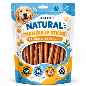Bâtonnets de bœuf biologiques secs de haute qualité, sans OGM, sans céréales, riches en protéines, pour chiens, tailles de 2 à 12 pouces, naturels, sains et longue durée de conservation - Product Image 1
