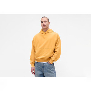 Sudadera con Capucha Personalizada de Algodón para Hombre, Color Amarillo Mostaza, Estilo Urbano, Talla Grande, Fabricante OEM, Fábrica de Sialkot - Product Image 2