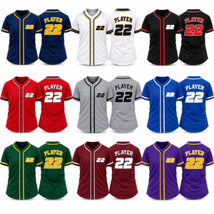 Maillot de baseball sublimé personnalisé pour jeunes, léger, respirant, à boutons, uniforme d'équipe pour enfants, personnalisable, OEM, marque privée, sport - Product Image 2