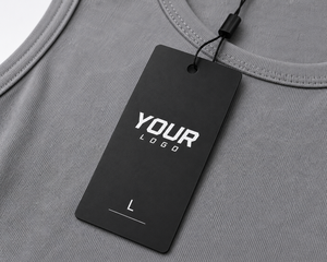 Débardeur sans manches gris pour homme, col rond, séchage rapide, polyester, décontracté, sport, avec logo imprimé par transfert thermique sur le devant - Product Image 3