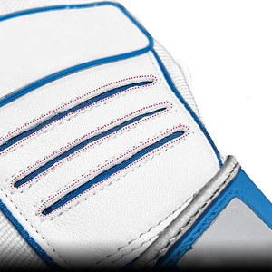 Blue White Leather Batting Gloves Breathable <b>Hook</b> And Loop Closure Unisex Adult Training Glove With OEM Service - Product Image 5