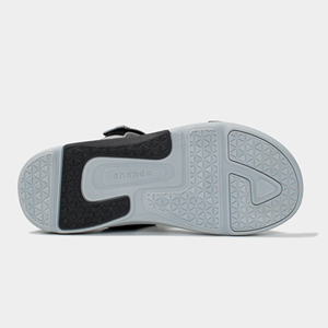 Sandalias Casuales Grises con Detalles Negros, Suela de 5cm, Punta Abierta, Marca Shondo - Product Image 6