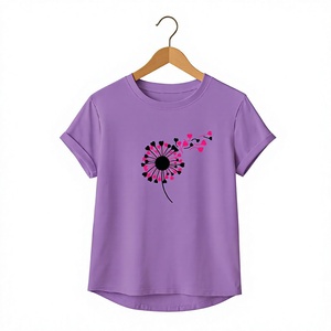 Camiseta de Mujer con Estampado de Panda Gris, Cuello Redondo, Manga Corta, Diseño Casual de Dibujos Animados, Transpirable, Corte Regular, para Primavera/Verano - Product Image 3