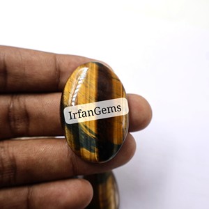 พลอยอัญมณีทรงหลวมหลายลายเสือธรรมชาติขัดมันคริสตัลทุกขนาดสำหรับทำเครื่องประดับจี้พลอยตาเสือ - Product Image 5