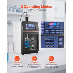 Omogeneizzatore a Ultrasuoni 2-in-1 da 2000W con Sonda in Lega di Titanio da 0,79 Pollici, Frequenza 20KHz, Timer Continuo, Componente Centrale Motore a Impulsi - Product Image 5