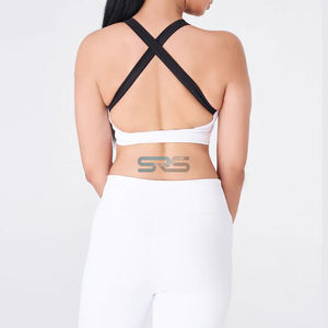 Sujetador Deportivo de Yoga para Mujer, Transpirable, con Logotipo Frontal en Malla, Soporte Medio, Sin Costuras, para Gimnasio y Fitness - Product Image 3