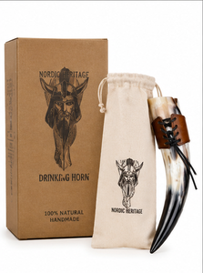 Taza para Beber Hecha a Mano con Cuerno de Búfalo, Forma Natural, Tema Animal, Artículo Coleccionable, Correa de Cuero, Cordones Negros - Product Image 6