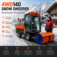 Camion balayeuse à neige 4x4 VOL Municipal Industrial, équipement professionnel de déneigement pour les tâches de déneigement routier