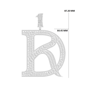 Pendentif Hip Hop personnalisé en diamant de laboratoire, serti pavé, avec nom ou logo, en or massif 9K 14K 18K ou argent, bijoux fins - Product Image 3