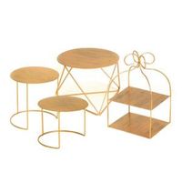 Support de buffet en acier inoxydable, présentoir de traiteur moderne, support à dessert en métal fait main, taille personnalisable haut de gamme