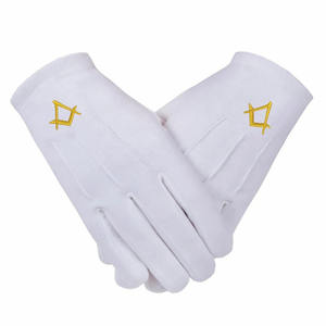 Dernier design, gants maçonniques respirants et confortables à séchage rapide, haute qualité, 100% coton, fabriqués en usine - Product Image 4