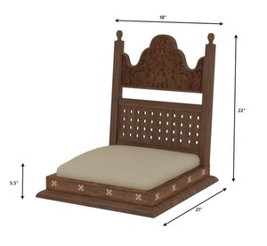Ensemble de salle à manger traditionnel en bois, 6 pièces, chaises à dossier rembourré, table rectangulaire, meubles anciens pour la maison - Product Image 6