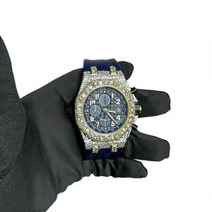 Montre numérique de luxe pour homme, mouvement Ronda, acier inoxydable 316L, verre lumineux, bracelet en acier inoxydable, aiguilles analogiques - Product Image 1