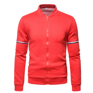 Factory Wholesale Unisex <b>Varsity</b> <b>Jacket</b> with Embroidery Breathable Fleece Fabric Solid Colors Casual Winter Outerwear - Product Image 5