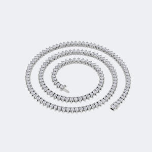 สร้อยคอเพชรทรงกลมแบบฝังหนามเตย 8.60 กะรัต - Product Image 2