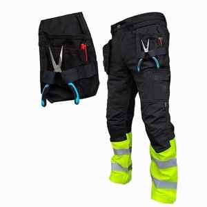 Customized logo Polyester Cargo Pants Breathable CE Certified Needle Detection Wear-resistant <b>Waterproof</b> Trousers Workwear - Product Image 2