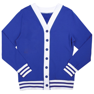 GS <b>University</b> Custom V-Neck Cardigans Sweaters Men's & Women's 480g Polyester Cotton Knit Breathable Winter Solid Coat Wholesale - Product Image 2