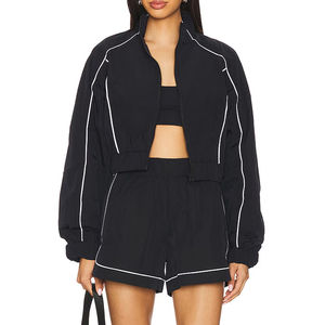 Ensemble de survêtements coupe-vent en nylon léger et pantalon de survêtement en nylon avec coutures personnalisées en tissu mesh - Product Image 6