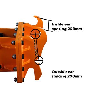 Martello Demolitore Idraulico per Escavatore/Terna da 7 Tonnellate con Attacco Rapido, Scalpello a Punta da 2 3/4 Pollici, 838 J Impact Energy TMG HB7 - Product Image 3