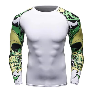 Nouveaux modèles de rashguards pour hommes, couleur personnalisée, matière spandex polyester, rashguards en vente en taille adulte, rashguards tendance. - Product Image 6
