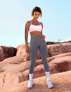 High Waisted Seamless Yoga <b>Leggings</b> Full Length Ruched <b>Butt</b> <b>Lifting</b> Workout Pants for Gym - Product Image 3